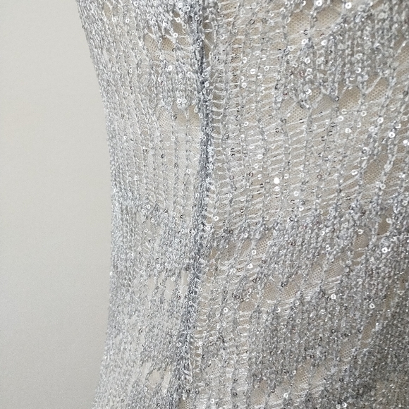 ZARA SEE THROUGH  LONG EVENING DRESS - Picture 5 of 11